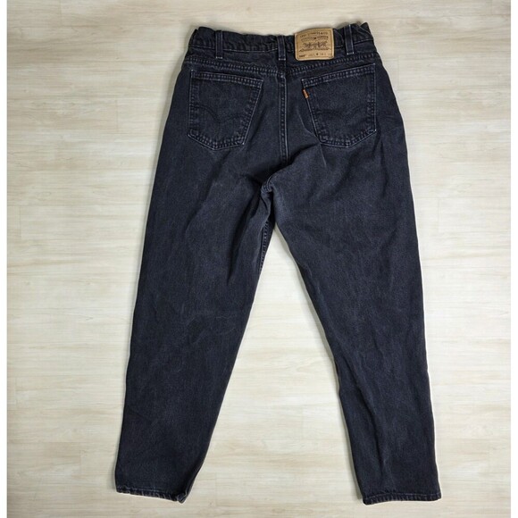 Levi's 560 Orange Tab Black Jeans Tapered Leg Loose Fit Size 30 x 30 - Picture 1 of 7
